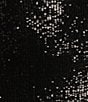 B. Darlin Allover Sequin Sleeveless Halter V-Neck Dress, Color:Black - Image 4