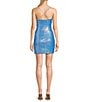 B. Darlin Bungee Spaghetti Strap V-Neck Pattern Sequin Dress, Color:Periwinkle - Image 2