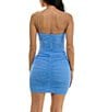 Color:Periwinkle/Silver - Image 2 - Bungee Strap Emma Bodice Shirring Bodycon Dress
