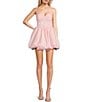 Color:Baby Pink - Image 1 - Corset Bubble Fit-And-Flare Dress