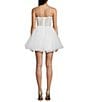 Color:White - Image 2 - Corset Illusion Waist Fit & Flare Tulle Dress