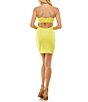 Color:Yellow - Image 3 - Cowl Neck Cut Out Back Sequin Dotted Sheath Dress