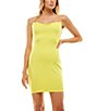 Color:Yellow - Image 4 - Cowl Neck Cut Out Back Sequin Dotted Sheath Dress