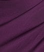 B. Darlin Cowl Neck Spaghetti Strap Rhinestone Illusion Corset Bodice Front Slit Dress, Color:Plum - Image 4