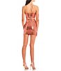 Color:Cinnamon - Image 2 - Cowlneck Sequin-Embellished Two-Piece Dress