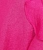 B. Darlin Crepe Organza Sweetheart Neck Spaghetti Strap Cascading Tiered Ruffle Hem Side Slit Lace Up Back Dress, Color:Fuschia - Image 4
