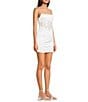 B. Darlin Drape Neck Illusion Bodice Shirred Slim Dress - Image 3