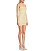 B. Darlin Floral Patterned Sequin Scoop Neck Crisscross Back Bodycon Dress - Image 3