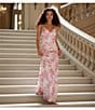 B. Darlin Floral Printed Mesh V-Neck Side Slit Dress - Image 6