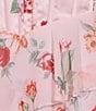 B. Darlin Floral Printed Satin Strapless Corseted Tiered Ruffle Chiffon Lace Up Back Dress - Image 4