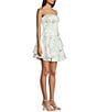 B. Darlin Floral Printed Strapless Ruffle Hem Dress - Image 3