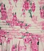 Color:Off-White/Pink - Image 3 - Floral Printed Tie Strap Smocked Bodice Dress