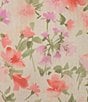 Color:Ivory Floral - Image 3 - Floral Satin Jacquard Crepe Sweetheart Neck Tie Front Short Puff Sleeve Front Slit Midi Dress
