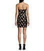 Color:Black/Gold - Image 2 - Floral Sequin Strapless Bodycon Mini Dress