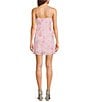 B. Darlin Floral Sequin Patterned Drape Neck Dress - Image 2