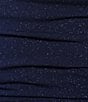 Color:Navy - Image 4 - Glitter Ruched Bodycon Long Dress