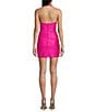 B. Darlin Halter V-Neck Corseted Drape Front Bodycon Dress - Image 2