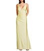 B. Darlin Halter V-Neck Criss Cross Tie Back Fitted Dress - Image 1