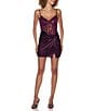B. Darlin Illusion Corseted Twist Front Bodycon Dress - Image 1