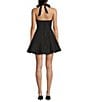 B. Darlin Jacquard Halter Neck A-Line Dress - Image 2