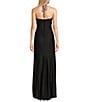 Color:Black - Image 2 - Keyhole Halter Shirred Long Dress