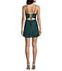 B. Darlin Lace Pattern V-Neck Sleeveless Lace-Up-Back Dress - Image 2
