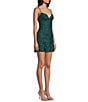 B. Darlin Lace Pattern V-Neck Sleeveless Lace-Up-Back Dress - Image 3