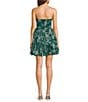B. Darlin Mesh Floral Printed Strapless Corseted Ruffle Dress - Image 2