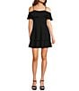 B. Darlin Off-The-Shoulder Ruffle Double Hem Dress - Image 1