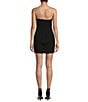 Color:Black - Image 2 - One Shoulder Rhinestone Strap Bodycon Dress