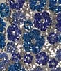 Color:Silver/Blue - Image 4 - Pattern Floral Sequin Bodycon Mini Dress