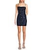 B. Darlin Pattern Sequin Bow Back Bodycon Dress - Image 1