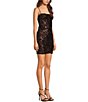 B. Darlin Patterned Sequin Lace Up Back Bodycon Dress - Image 3