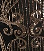 B. Darlin Patterned Sequin Scoop Neck Lace Up Back Bodycon Dress - Image 4