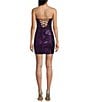 B. Darlin Patterned Sequin Strapless Corseted Bodycon Dress - Image 2