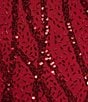 B. Darlin Patterned Sequin V-Neck Tie Back Bodycon Dress - Image 4