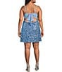 B. Darlin Plus Size Sequin Sleeveless Tie-Back Bodycon Dress, Color:Light Blue/Periwinkle - Image 2