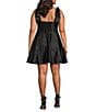 B. Darlin Plus Size Tie Shoulder Bustier Side Slit Dress - Image 2