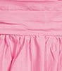 Color:Pink - Image 3 - Poplin Peasant Off-The-Shoulder Sleeve Shirred Bodice Bubble Hem Dress