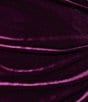 Color:Plum - Image 4 - Ruched Puff-Sleeve Tulip-Hem Velvet Dress