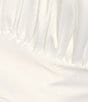 Color:Ivory - Image 3 - Satin Long Sleeve Tie Waist Mini Dress