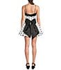 B. Darlin Satin Polka Dot Bow-Back A-Line Dress - Image 2
