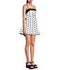 B. Darlin Satin Polka Dot Bow-Back A-Line Dress - Image 3