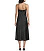 B. Darlin Satin Polka Dot Scoop Neck Tie Front Midi Dress - Image 2