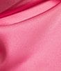 Color:Shocking Pink - Image 4 - Satin Strapless Rosette Long Dress
