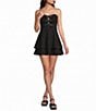 B. Darlin Scuba Crepe Strapless Bow Front Dress - Image 1
