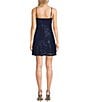B. Darlin Sequin Embellished V-Neck Keyhole Front A-Line Mini Dress - Image 2