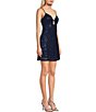 B. Darlin Sequin Embellished V-Neck Keyhole Front A-Line Mini Dress - Image 3