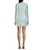 Color:Off White/Iridescent - Image 2 - Sequin Long Sleeve Bodycon Dress