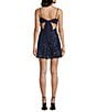B. Darlin Sequin Patterned Tie-Back A-Line Mini Dress, Color:Navy - Image 2